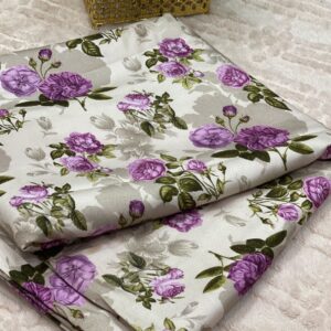 Beige Floral Marina Unstitched 2-Piece Suit