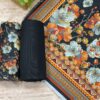 Black Khaddar Unstitched 3-Piece Suit with Multicolor Floral & Digital Dupatta