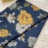 Deep Zinc Blue Floral Doria Lilan Unstitched 2-Piece Suit