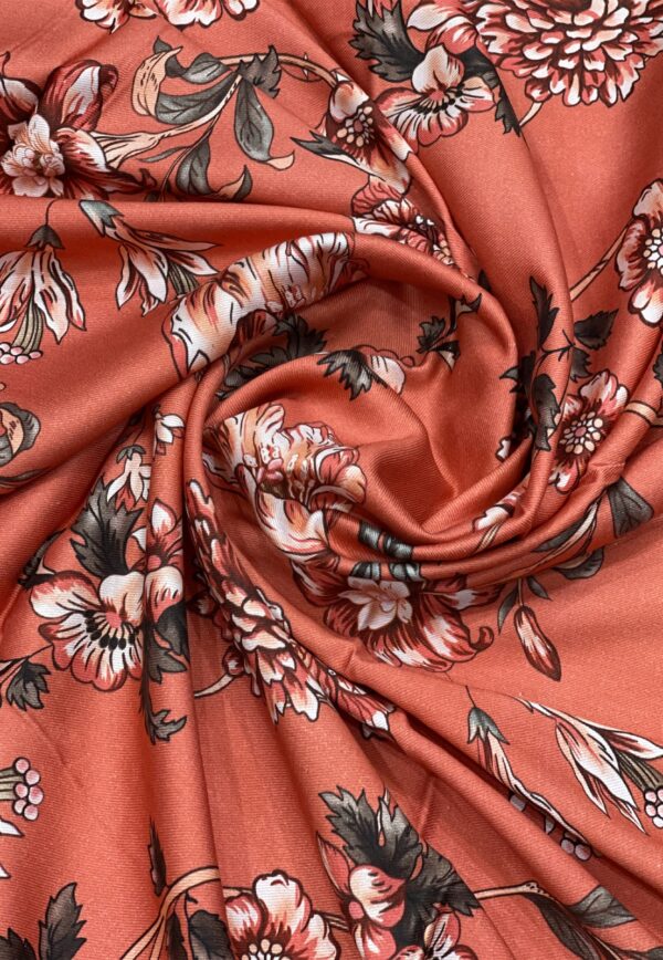 Rust Orange Floral Marina Unstitched 2-Piece Suit 1