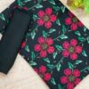 Black & Red Floral Doria Lilan Unstitched 2-Piece Suit