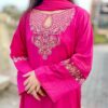 Shocking Pink Premium Lawn Stitched 3 Piece Suit