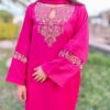 Shocking Pink Premium Lawn Stitched 3 Piece Suit