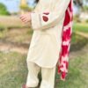 Beige Maroon Premium Lawn Stitched 3 Piece Suit 2
