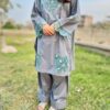 Gray Premium Lawn Stitched 3 Piece Suit 3